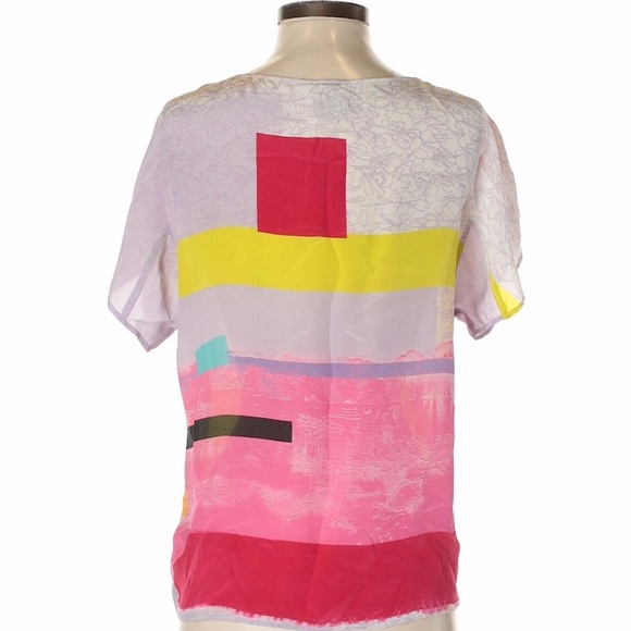 Helen Bullock for Anthropologie—Multicolored Lightweight Silk Blouse Top, XS - Picture 2 of 9
